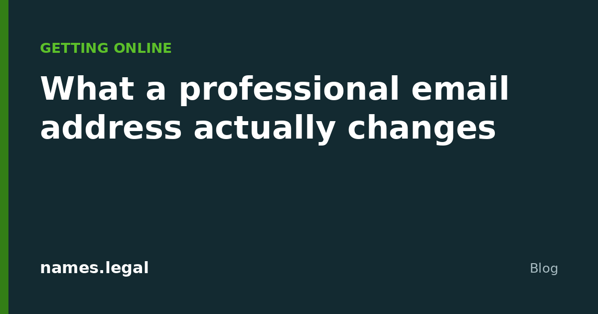 O que muda mesmo um endereço de e-mail profissional